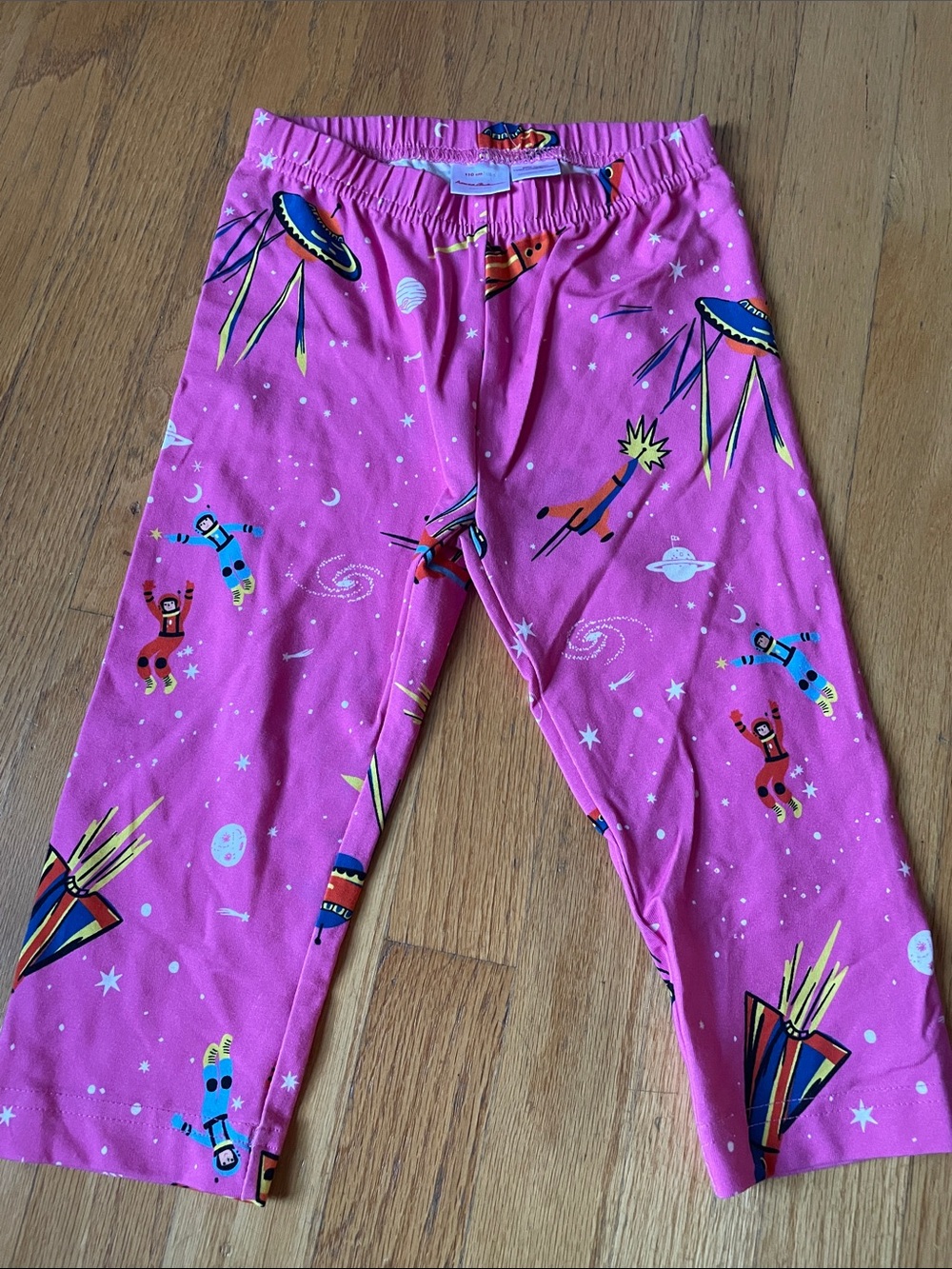 Hanna Andersson Bright Pink Space Print Leggings